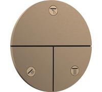 hansgrohe ShowerSelect Comfort S - Robinet d'arrêt pour la montage encastré de mitigeurs thermostatiques ShowerSelect Comfort (3 fonctions), Bronze brossé, 15558140