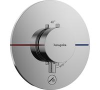 hansgrohe ShowerSelect Comfort S thermostat, encastré, 1 consommateur, une sortie supplémentaire, rosace ronde, 15562000, Couleur: chrome