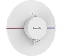 hansgrohe ShowerSelect Comfort S thermostat, encastrÃ©, 1 consommateur, rosace ronde, 15559, Coloris: Blanc Mat - 15559700