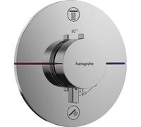 Hansgrohe Showerselect Comfort S thermostatique encastrable - 2 fonctions - combinaison de sécurité applicable bain/remplissage - chrome 15556000