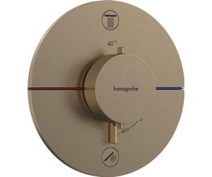 Hansgrohe Showerselect Comfort S thermostatique encastrée - 2 fonctions - combinaison de sécurité applicable bain/remplissage - bronze brossé 15556140