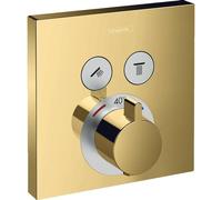 Hansgrohe ShowerSelect corps encastré pour mitigeur thermostatique pour 2 fonctions de douche avec robinet start/stop polished gold 15763990