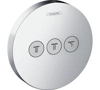 Hansgrohe Élément de finition ShowerSelect S pour robinet encastré, 3 vannes d'arrêt, chrome 15745000