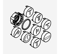 hansgrohe ShowerSelect Set de boutons avec pictogrammes, 92218000,