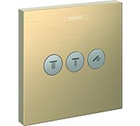hansgrohe ShowerSelect set de finition 15764140 valve dissimulée, 3 sorties, bronze brossé