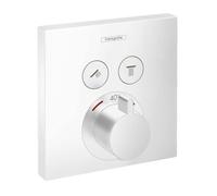 hansgrohe ShowerSelect garniture set 15763700 thermostat encastré, pour 2 Verbraucher , blanc mat
