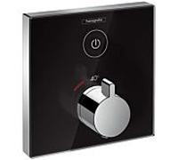hansgrohe ShowerSelect verre thermostat 15737600 caché, 1 Verbraucher , noir-chrome