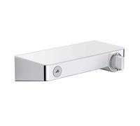 Hansgrohe Select 300 Thermostat de douche pour tablette de douche, montage apparent, 13171, Coloris: Chrome / Blanc - 13171400