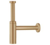 Hansgrohe Siphon à bec design Flowstar S Premium universel 5/4 avec tube mural avec rosace bronze brossé 52105140