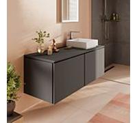 Meuble Pour Lavabo Encastrable Hansgrohe Xilesa E 1375/550, 1 tiroir, pour consoles, pour lavabo/cuvette à poser au sol Gris ardoise mat 54268760