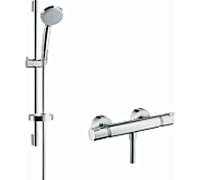 Hansgrohe Système de douche Croma 27034000 barre de douche 958 mm avec thermostat chromé