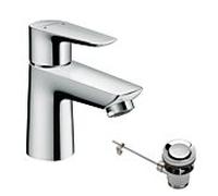 Hansgrohe Talis E mitigeur monocommande de lavabo 80, pour chauffe-eau à eau ouverte, évacuation escamotable, saillie 96mm - 71707000