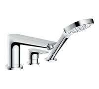 Hansgrohe Talis e ensemble de robinetterie de bord de baignoire 3 trous avec garniture de flexible Secuflex chrome 71730000