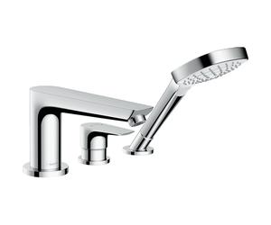 Hansgrohe Talis e ensemble de robinetterie de bord de baignoire 3 trous avec garniture de flexible Secuflex chrome 71730000