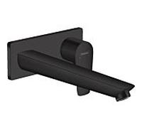 Hansgrohe Mitigeur monocommande Talis E montage mural, crépine déverrouillable, 225 mm, noir mat