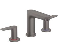 hansgrohe Talis E Mélangeur lavabo 3 trous, déchets pop-up, projection 112mm, 71733340, Couleur: Chrome noir brossé