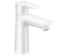 hansgrohe Talis E, mitigeur monocommande de lavabo 110, vidage automatique, saillie de 112 mm, 71710700, Couleur: blanc mat