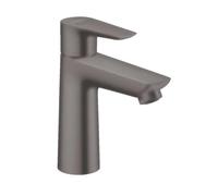hansgrohe Talis E, mitigeur monocommande de lavabo 110 CoolStart, vidage par pression, saillie de 112 mm, 71713340, Couleur: noir brossé
