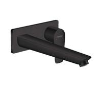 Hansgrohe Mitigeur monocommande Talis E montage mural, crépine déverrouillable, 225 mm, noir mat