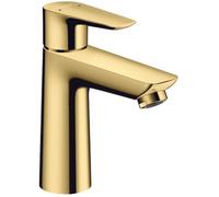hansgrohe Talis E, mitigeur monocommande de lavabo 110, vidage automatique, saillie de 112 mm, 71710990, Couleur: Optique en or poli