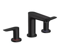 Hansgrohe Mélangeur lavabo 3 trous Talis E, déchets pop-up, projection 112 mm, Noir mat