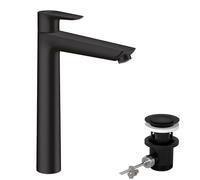 hansgrohe Talis E Talis E 240 Mitigeur de lavabo, avec tirette et vidage, noir mat, 71716670