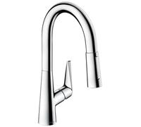 hansgrohe Talis M51 Mitigeur de cuisine 160, avec douchette extractible 2 jets, sBox, chromé, 73850000