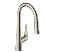 hansgrohe Talis M51 M5116-H200 robinet de cuisine 73851800, aspect inox, avec douchette extractible, sBox