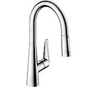 Hansgrohe Robinet de cuisine Talis M51 72817000 – douchette extractible, 2 jets, 4,7 l/min, chromé
