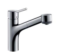 hansgrohe Talis M52 - Mitigeur de cuisine avec douchette extractible, 2 jets, Robinet avec hauteur sous bec 170 mm, Robinetterie avec bec pivotant et extensible, Chromé, 32841000