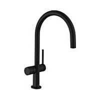 hansgrohe Talis M54 Mitigeur monocommandé pour cuisine 220, robinet darrêt pour appareil, 1jet, 72805, Coloris: Noir Mat - 72805670