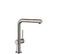 hansgrohe Talis M54 270 mitigeur de cuisine 72809340 avec bec extractible, 1jet, noir brossé