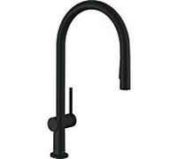 Hansgrohe Mélangeur de cuisine Talis M54 72801670, douchette extractible 2 jets, sBox, noir mat
