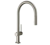 hansgrohe Talis M54 Mitigeur de cuisine pivotant, avec douchette extractible, 72800800,