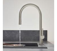 hansgrohe Talis M54 Mitigeur de cuisine pivotant, avec douchette extractible, 72800800,