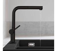 hansgrohe Talis M54 270 robinet de cuisine 72808670 bec extractible, 1jet, noir mat