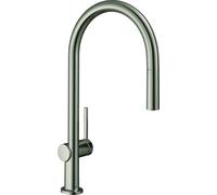 hansgrohe Talis M54 mitigeur de cuisine 72803800 avec bec extractible 1jet, sBox, finition inox