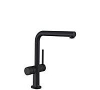 Hansgrohe Mitigeur monocommandé Talis M54 U 270 pour cuisine, 1 jet, robinet d'arrêt, noir mat