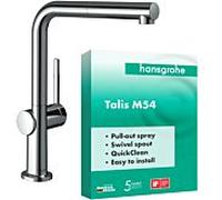 hansgrohe Talis mitigeur de cuisine 72808000 bec extractible, 1jet, chromé