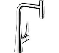 hansgrohe Talis mitigeur de cuisine chromé , douchette extractible, 2jet