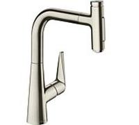 hansgrohe Talis mitigeur de cuisine Inox , douchette extractible, 2 pièces