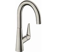 Hansgrohe Mitigeur de cuisine Talis M51 220 – 1 jet – Bec pivotant – Aspect acier inox 72814800