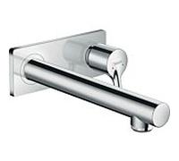 Hansgrohe Mitigeur lavabo mural encastré Talis S 72111000 chromé saillie 225 mm bonde libre