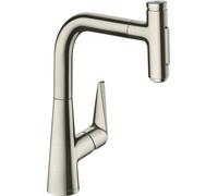 Hansgrohe Mitigeur de cuisine Talis Select M51 73868800 – aspect inox, sBox, pivot 110/150°