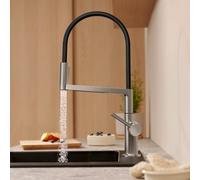 Mitigeur Talis Select évier hansgrohe M54 PowderSpray 72861800 3jets, finition inox