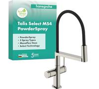 Mitigeur Talis Select évier hansgrohe M54 PowderSpray 72861800 3jets, finition inox