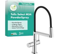 hansgrohe Talis Select M54 PowderSpray - Mitigeur de cuisine avec douchette extractible, SemiPro, 3 jets, Robinet avec hauteur sous bec 210 mm, avec bec pivotant et extensible, Chromé, 72861000