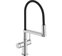 Hansgrohe Talis Select M54 PowderSpray mitigeur de cuisine sur pied chrome-noir 72861000