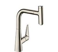 hansgrohe Talis Select S220 raccord de cuisine 72822800 Inox optique, pivotant, extractible. Bec