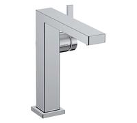 Mitigeur lavabo monocommande hansgrohe Tecturis E 73040340, saillie 157 mm, avec bonde à ouverture par pression, finition chrome noir brossé